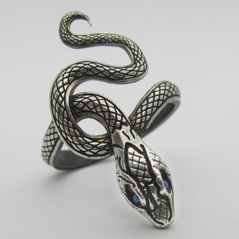 Covetous Silver Serpent Ring